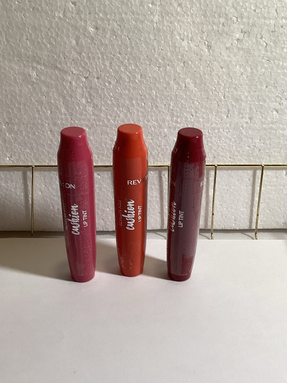 Revlon Cushion Lip Tint Trio — Pink, Orange, Berry